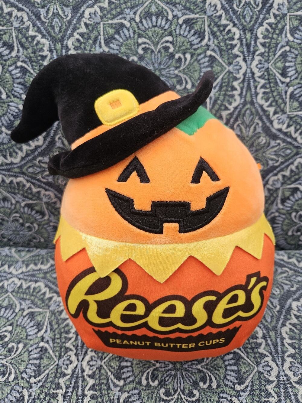 Squishmallows Plush Reese's Peanut Butter Cups Halloween Pumpkin Witches Hat